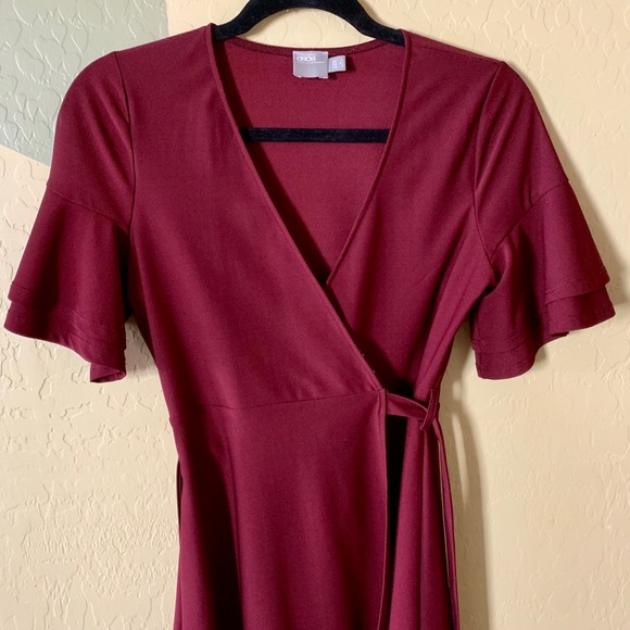 ASOS petite mini wrap dress with flutter sleeve - Picture 6 of 7